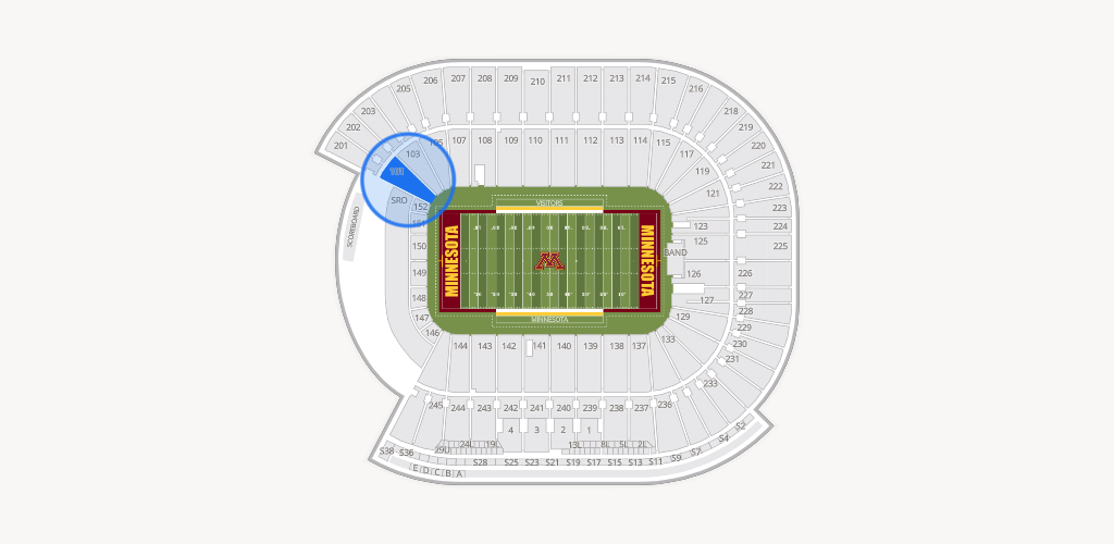 Huntington Bank Stadium Seating Chart