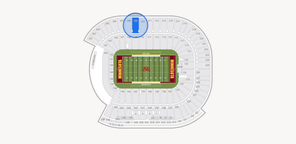 Huntington Bank Stadium Seating Chart
