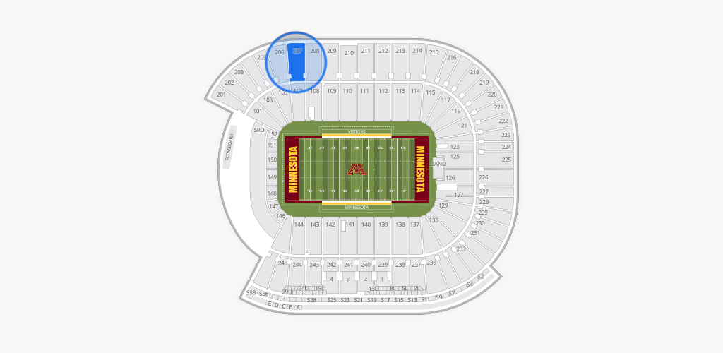 Huntington Bank Stadium Seating Chart