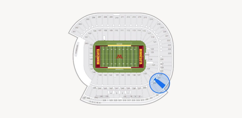 Huntington Bank Stadium Seating Chart