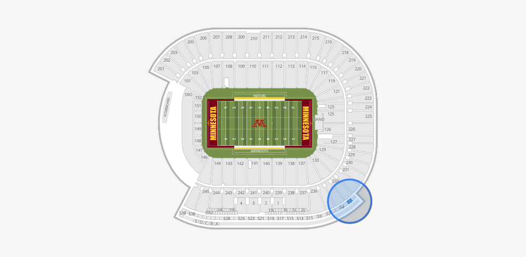 Huntington Bank Stadium Seating Chart