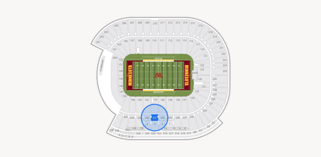 Huntington Bank Stadium Seating Chart