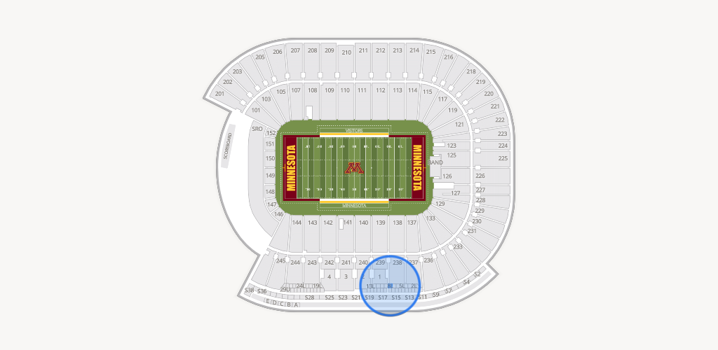 Huntington Bank Stadium Seating Chart