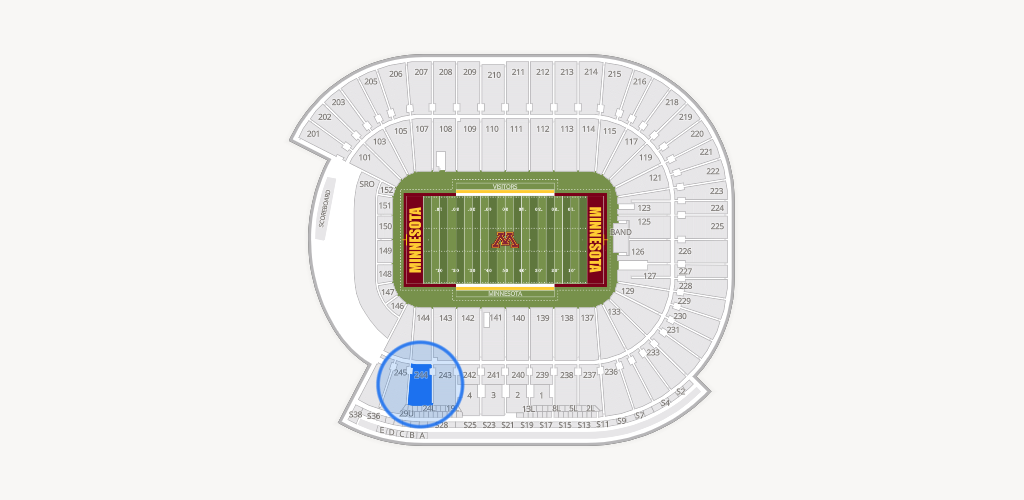 Huntington Bank Stadium Seating Chart