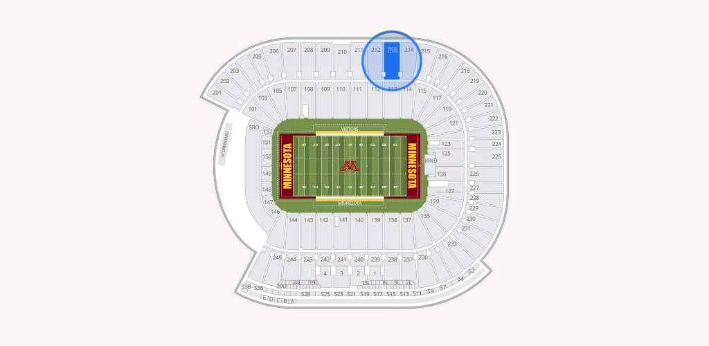 Huntington Bank Stadium Seating Chart