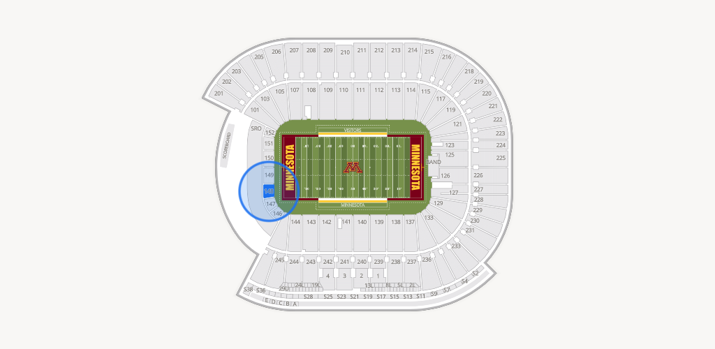 Huntington Bank Stadium Seating Chart