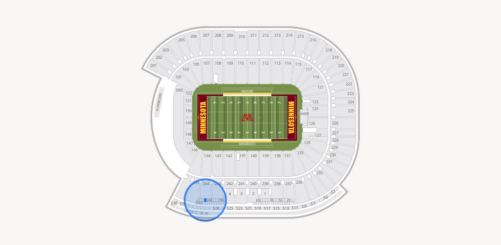 Huntington Bank Stadium Seating Chart