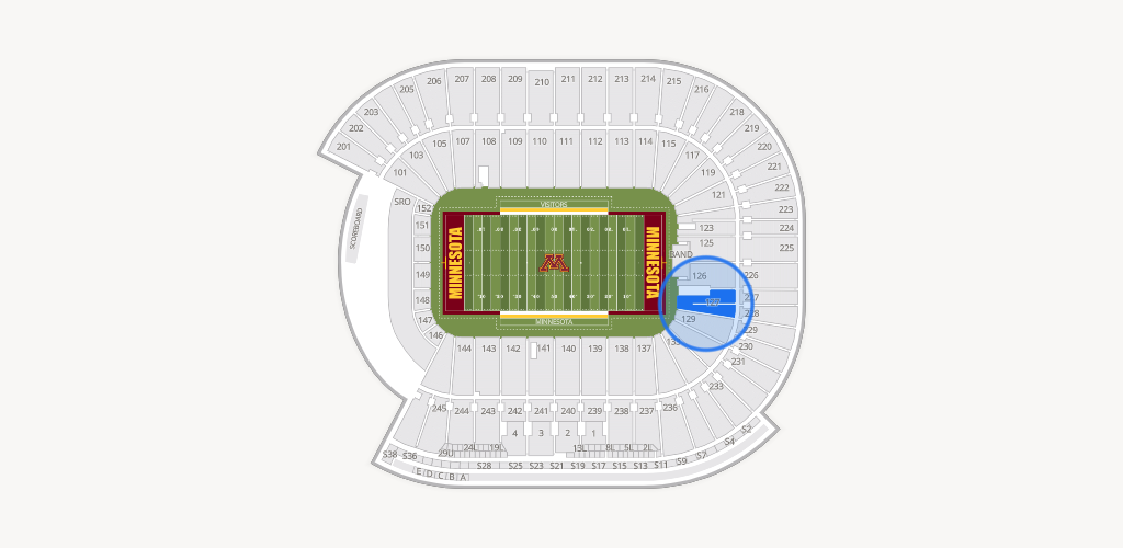 Huntington Bank Stadium Seating Chart