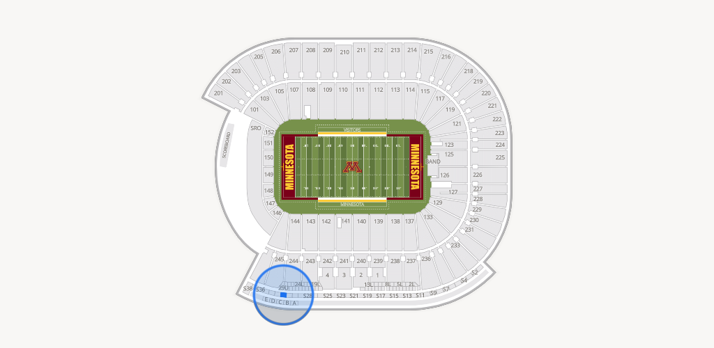 Huntington Bank Stadium Seating Chart