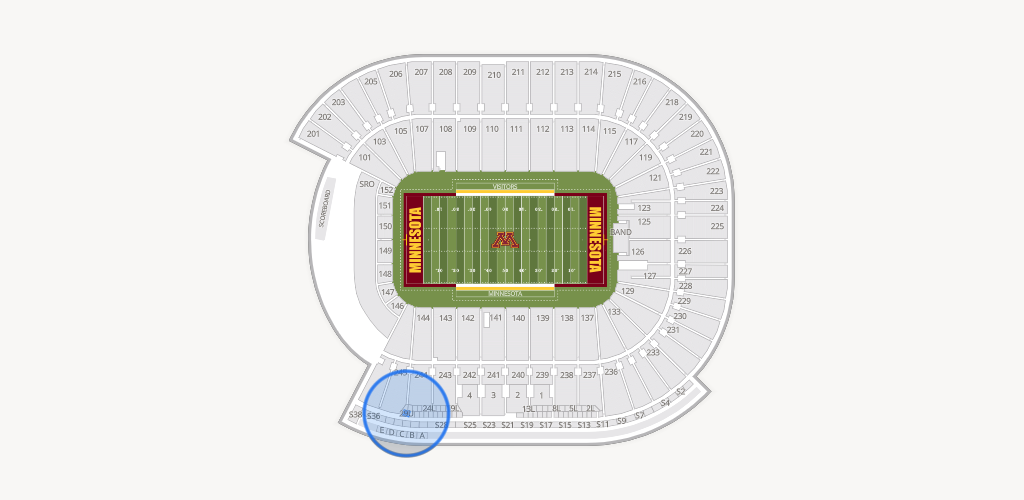 Huntington Bank Stadium Seating Chart