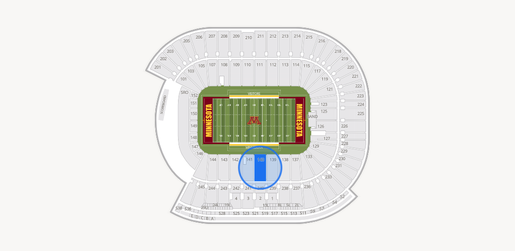 Huntington Bank Stadium Seating Chart