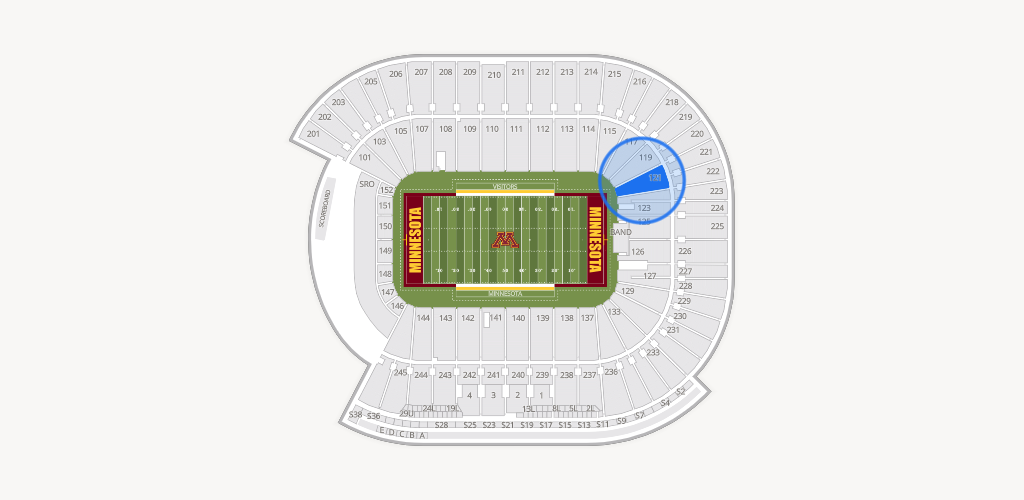 Huntington Bank Stadium Seating Chart