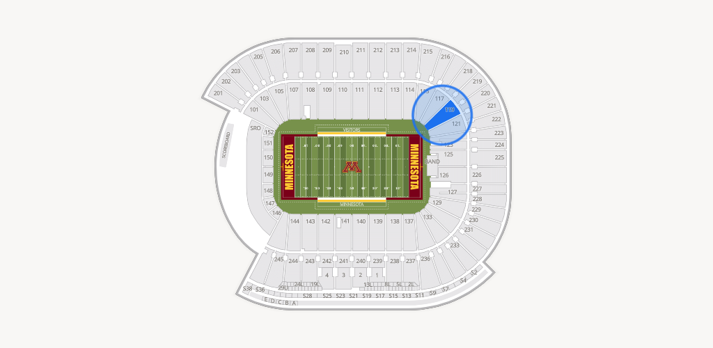 Huntington Bank Stadium Seating Chart