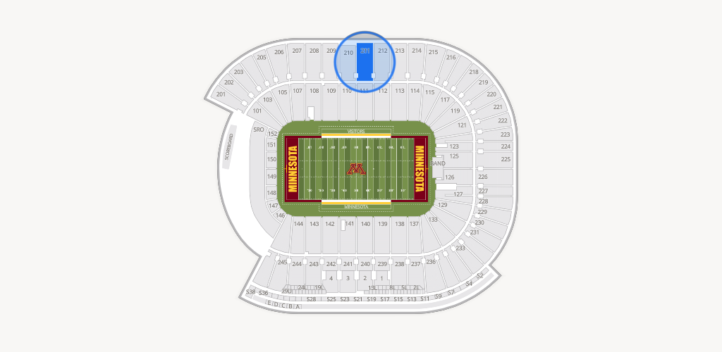 Huntington Bank Stadium Seating Chart