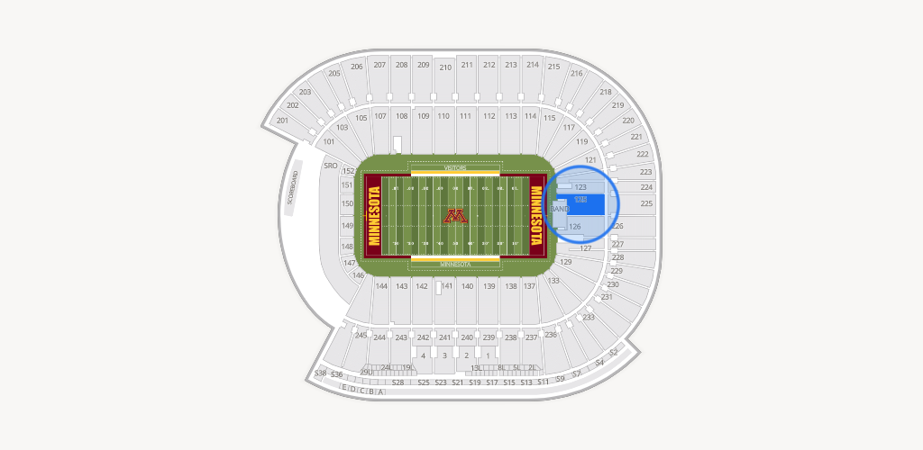 Huntington Bank Stadium Seating Chart