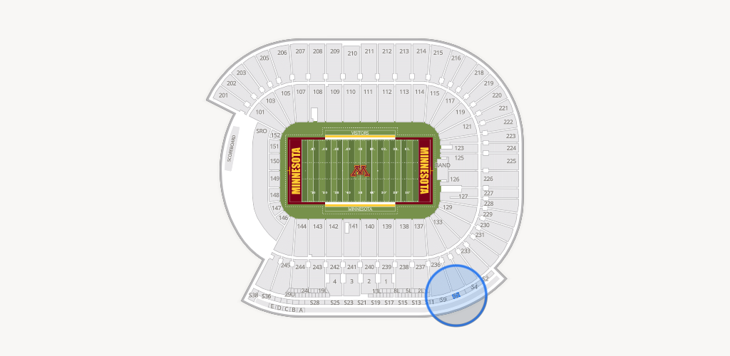 Huntington Bank Stadium Seating Chart