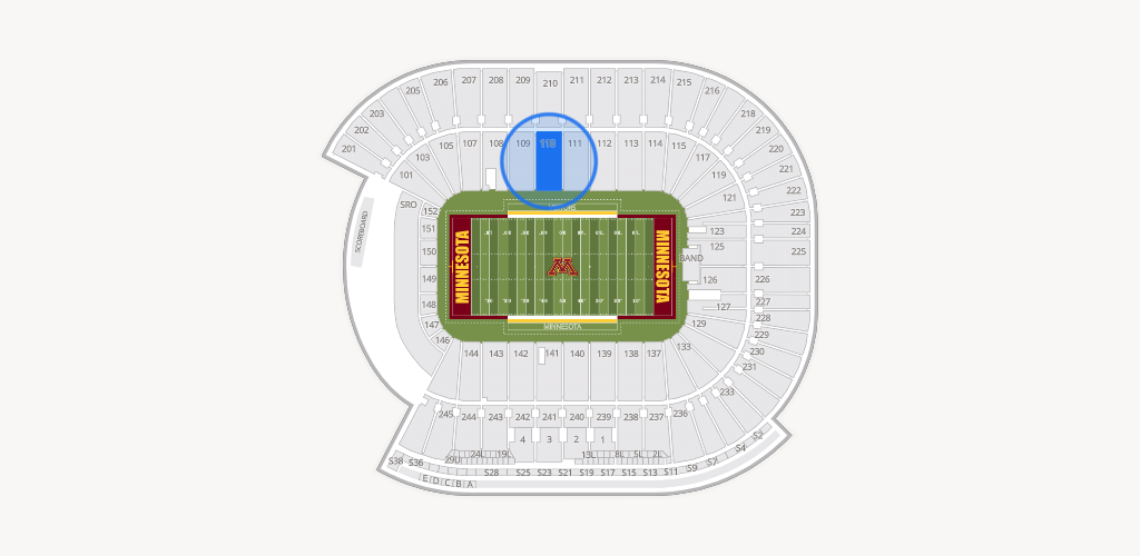 Huntington Bank Stadium Seating Chart