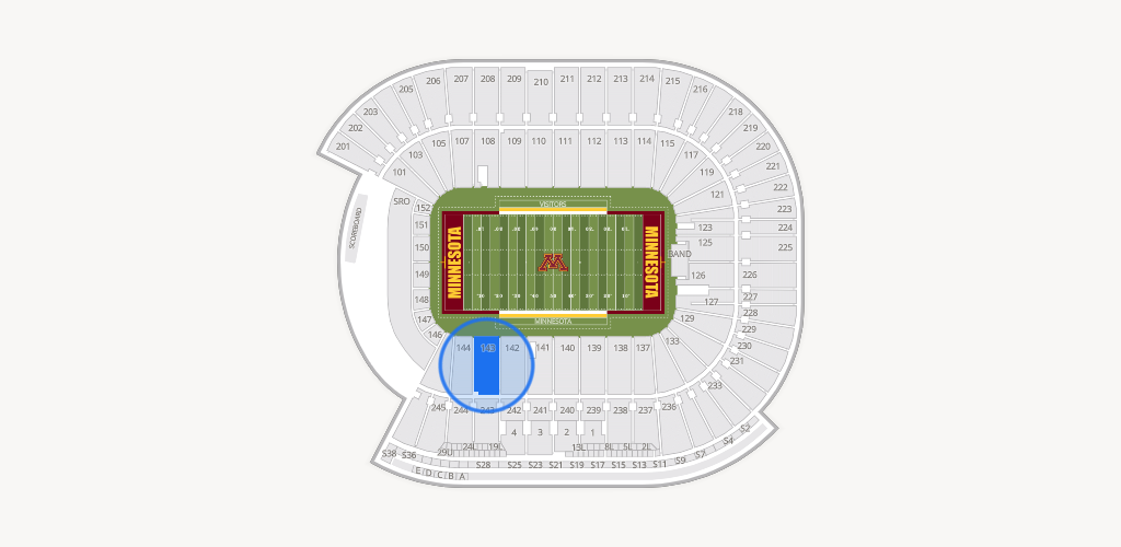 Huntington Bank Stadium Seating Chart