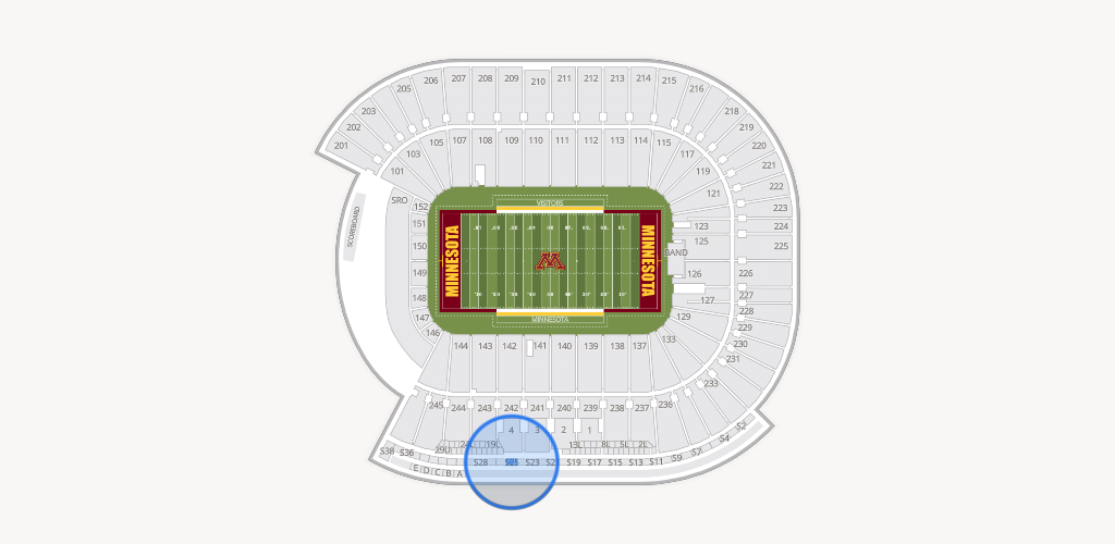 Huntington Bank Stadium Seating Chart