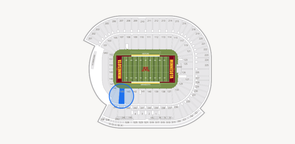 Huntington Bank Stadium Seating Chart