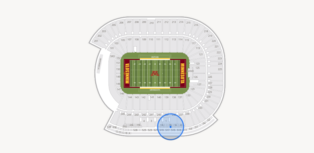 Huntington Bank Stadium Seating Chart