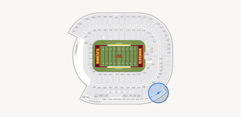 Huntington Bank Stadium Seating Chart