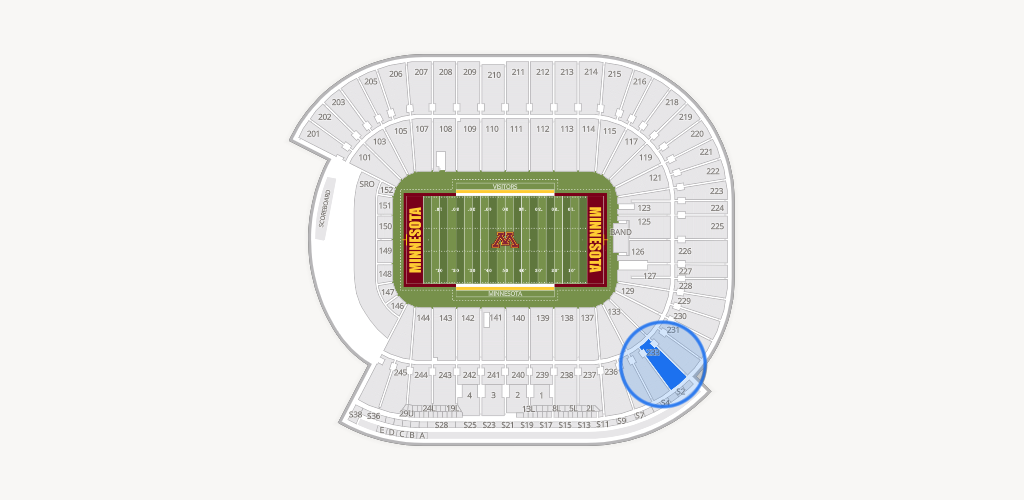 Huntington Bank Stadium Seating Chart