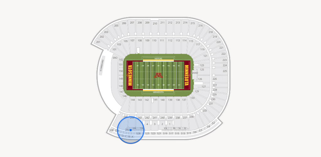 Huntington Bank Stadium Seating Chart