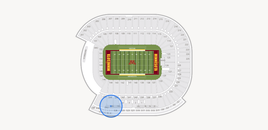 Huntington Bank Stadium Seating Chart