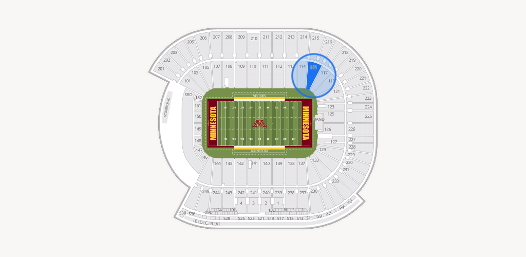 Huntington Bank Stadium Seating Chart
