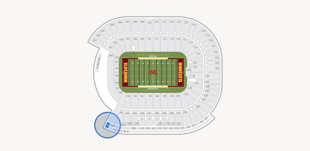 Huntington Bank Stadium Seating Chart