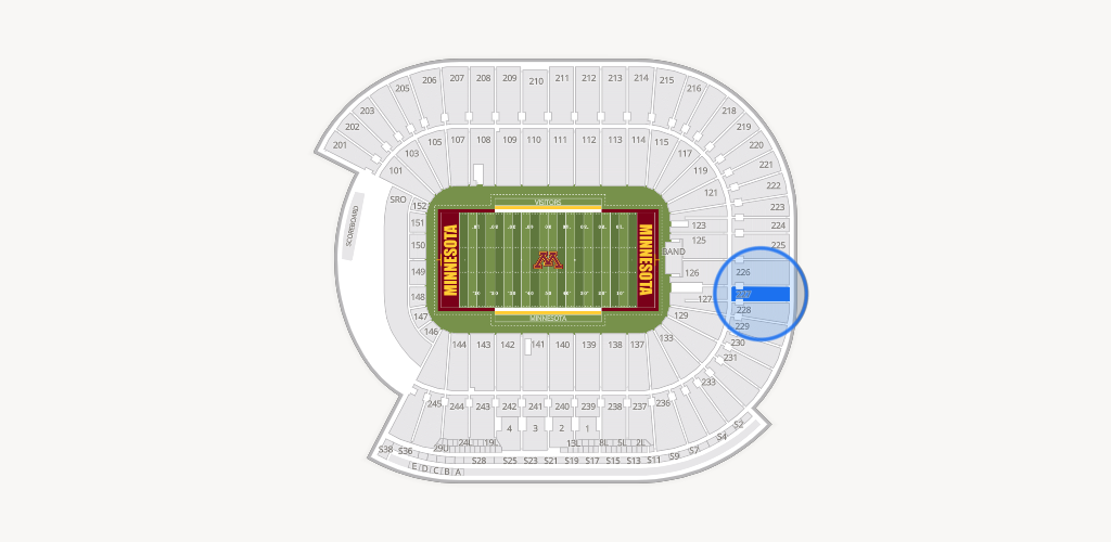 Huntington Bank Stadium Seating Chart