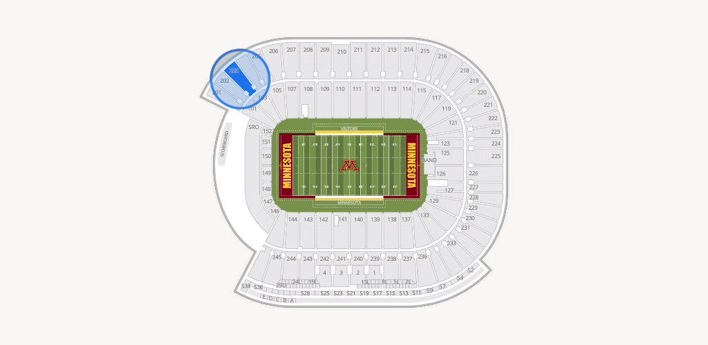 Huntington Bank Stadium Seating Chart