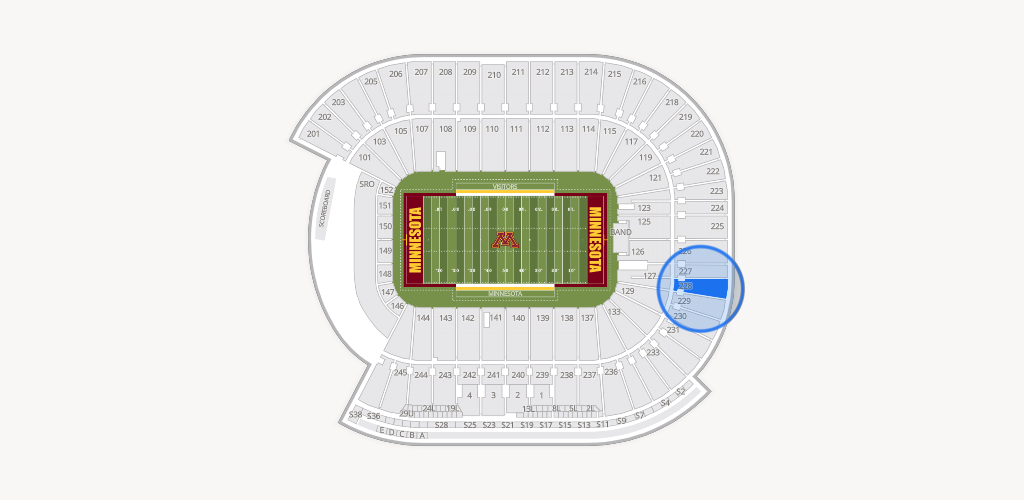 Huntington Bank Stadium Seating Chart