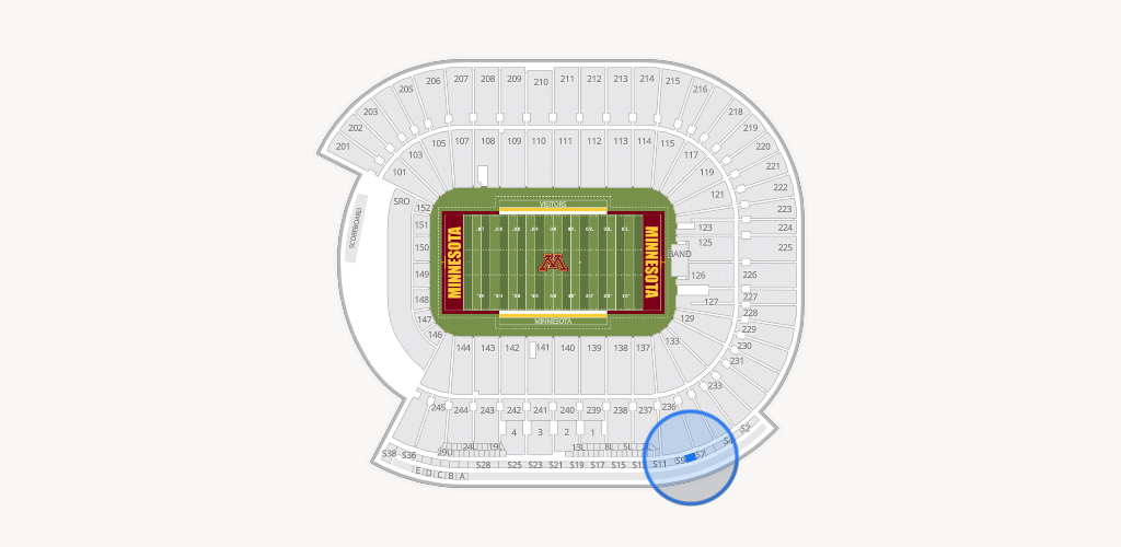 Huntington Bank Stadium Seating Chart