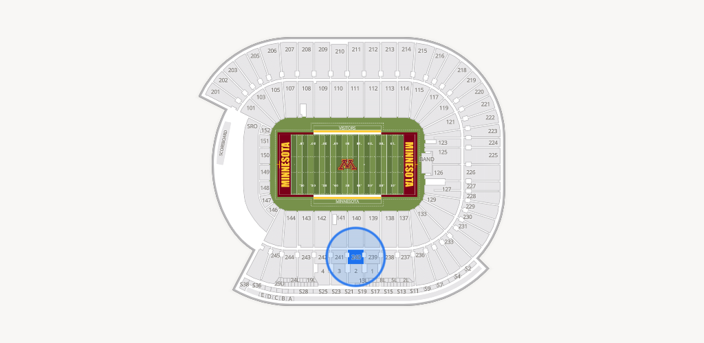 Huntington Bank Stadium Seating Chart