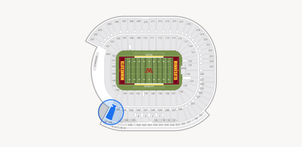 Huntington Bank Stadium Seating Chart