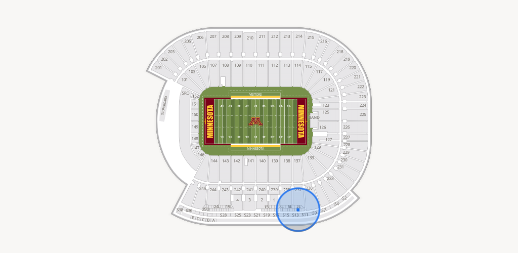 Huntington Bank Stadium Seating Chart