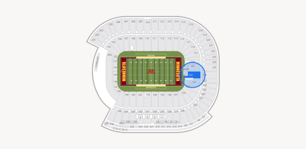 Huntington Bank Stadium Seating Chart