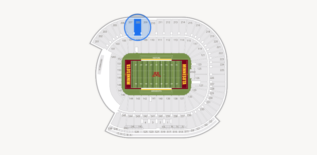 Huntington Bank Stadium Seating Chart