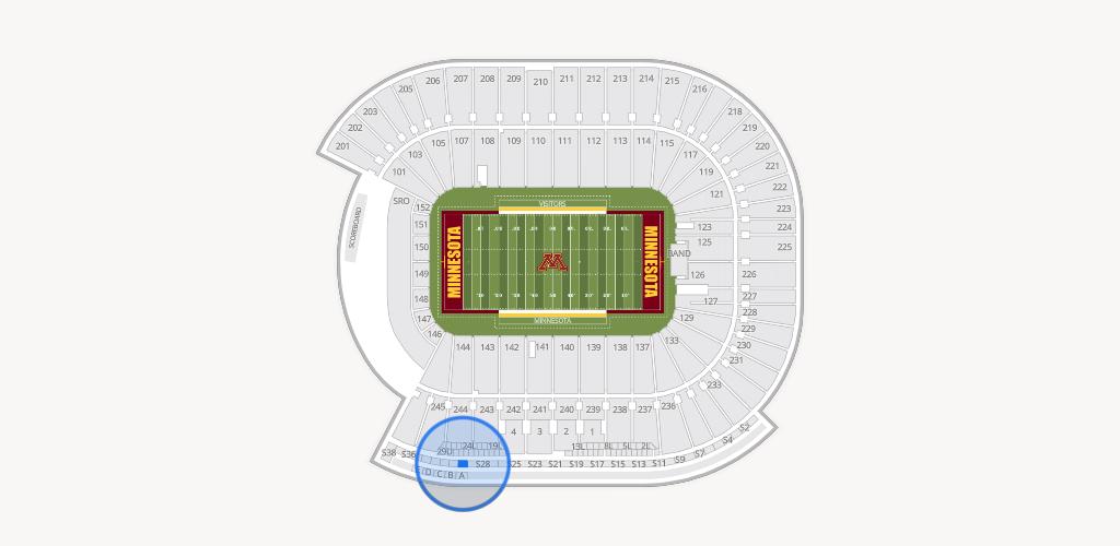 Huntington Bank Stadium Seating Chart