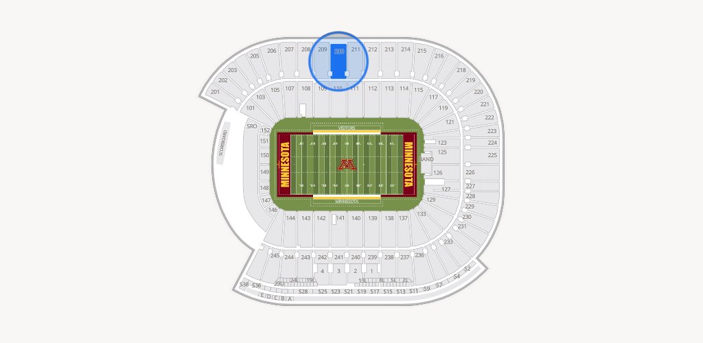 Huntington Bank Stadium Seating Chart