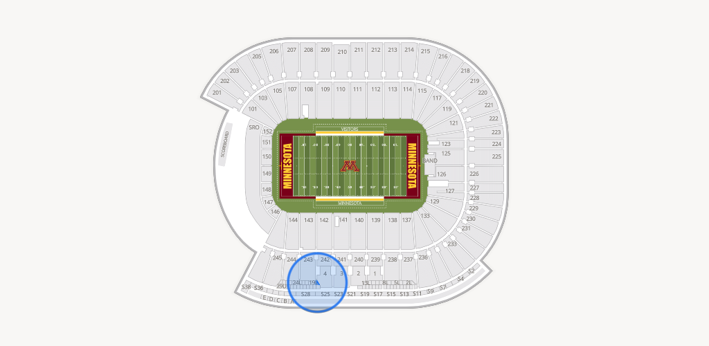 Huntington Bank Stadium Seating Chart
