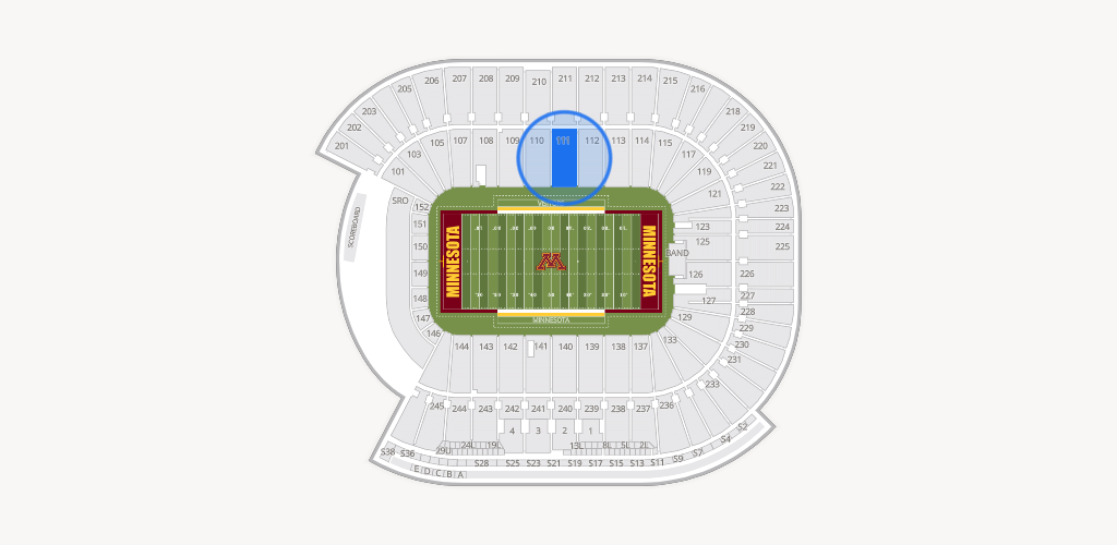 Huntington Bank Stadium Seating Chart