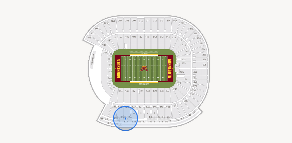 Huntington Bank Stadium Seating Chart