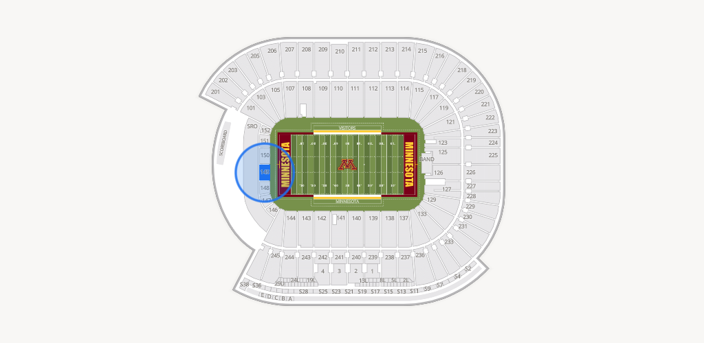 Huntington Bank Stadium Seating Chart