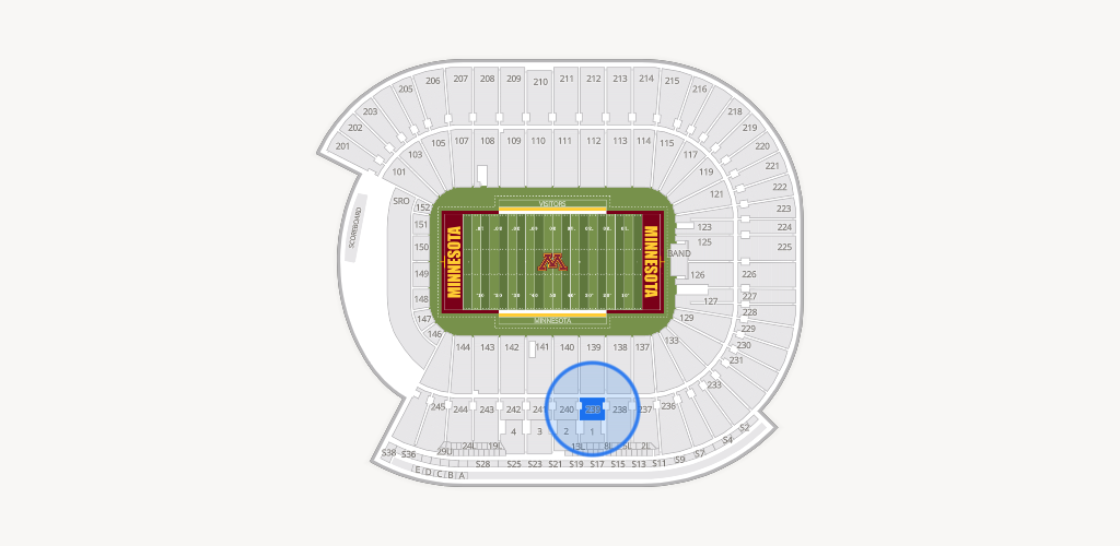 Huntington Bank Stadium Seating Chart
