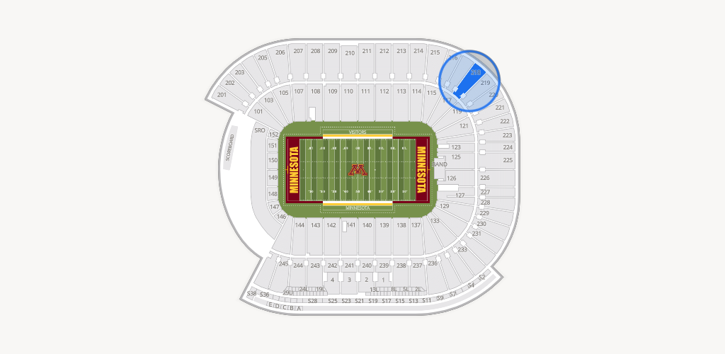 Huntington Bank Stadium Seating Chart