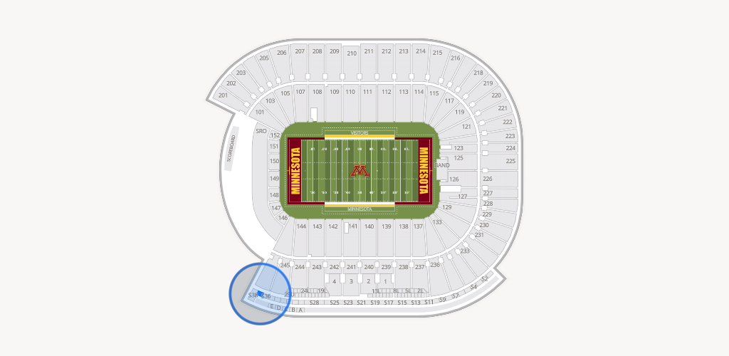 Huntington Bank Stadium Seating Chart