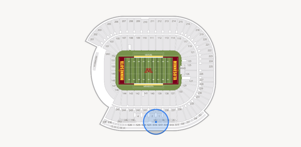 Huntington Bank Stadium Seating Chart